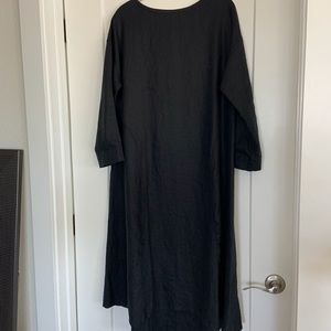 Elizabeth Suzann Parabola dress black linen size S